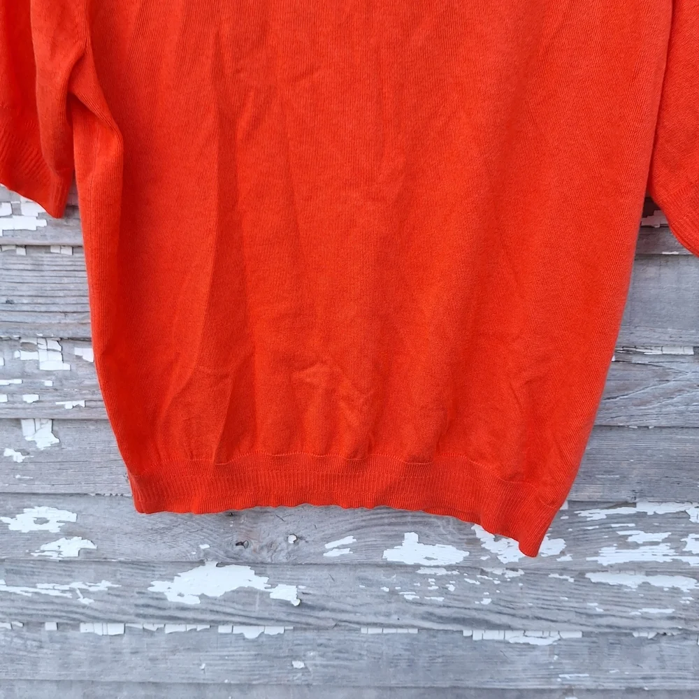 J. Crew Bold Orange Knit Top - Picture 3 of 7
